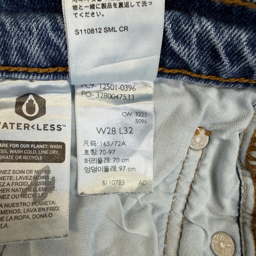 Levi's 501 Original Jeans Women 28 Blue Medium Wash Straight Leg Button Fly - Picture 7 of 10